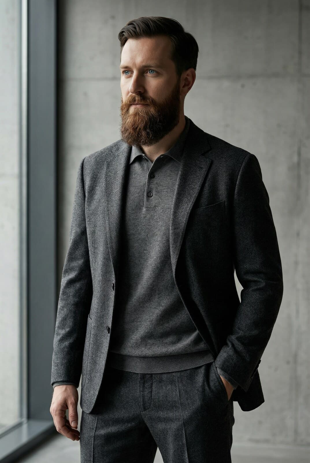 Tweed-suit portrait